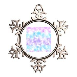 Cotton Candy Tie Dye Metallic Star Ornament