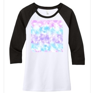 Cotton Candy Tie Dye Women's Tri-Blend 3/4-Sleeve Raglan Shirt