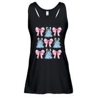 Chinoiserie Christmas Tree Coquette Bow Grandmillennial Ladies Essential Flowy Tank