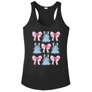 Chinoiserie Christmas Tree Coquette Bow Grandmillennial Ladies PosiCharge Competitor Racerback Tank