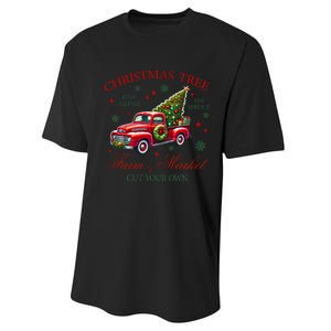 Coquette Christmas Tree Red Truck Farm & Market Xmas Pajamas Performance Sprint T-Shirt