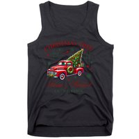 Coquette Christmas Tree Red Truck Farm & Market Xmas Pajamas Tank Top