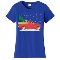 Chihuahua Christmas Tree Truck Vintage Christmas Truck Gift Women's T-Shirt