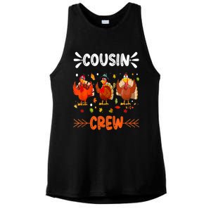 Cousin Crew Turkey Family Thanksgiving Pajamas Matching Great Gift Ladies PosiCharge Tri-Blend Wicking Tank