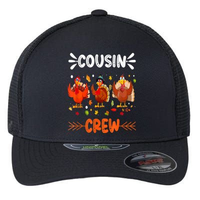 Cousin Crew Turkey Family Thanksgiving Pajamas Matching Great Gift Flexfit Unipanel Trucker Cap