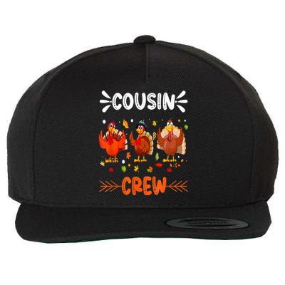 Cousin Crew Turkey Family Thanksgiving Pajamas Matching Great Gift Wool Snapback Cap