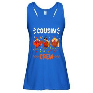 Cousin Crew Turkey Family Thanksgiving Pajamas Matching Great Gift Ladies Essential Flowy Tank