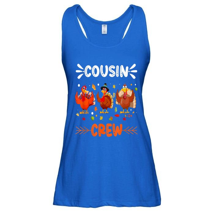 Cousin Crew Turkey Family Thanksgiving Pajamas Matching Great Gift Ladies Essential Flowy Tank