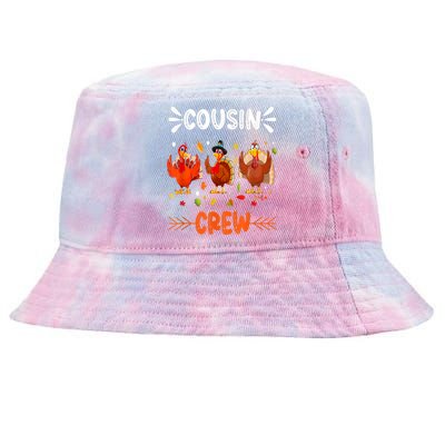 Cousin Crew Turkey Family Thanksgiving Pajamas Matching Great Gift Tie-Dyed Bucket Hat