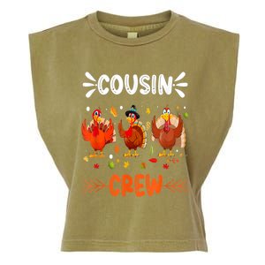 Cousin Crew Turkey Family Thanksgiving Pajamas Matching Great Gift Garment-Dyed Women's Muscle Tee