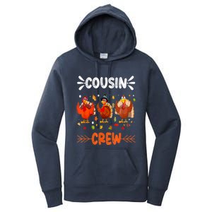 Cousin Crew Turkey Family Thanksgiving Pajamas Matching Great Gift Women's Pullover Hoodie