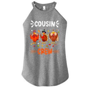 Cousin Crew Turkey Family Thanksgiving Pajamas Matching Great Gift Women's Perfect Tri Rocker Tank