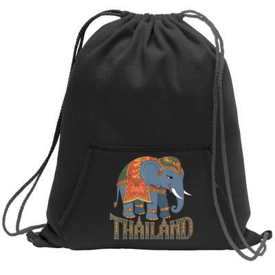 Cute Cartoon Thailand Elephant Unique Chang Lovely Gift Crew Sweatshirt Cinch Pack Bag