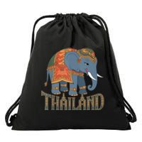 Cute Cartoon Thailand Elephant Unique Chang Lovely Gift Crew Drawstring Bag