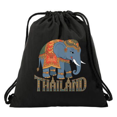 Cute Cartoon Thailand Elephant Unique Chang Lovely Gift Crew Drawstring Bag