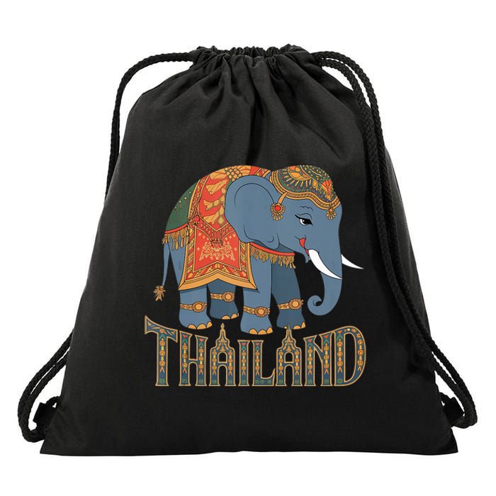 Cute Cartoon Thailand Elephant Unique Chang Lovely Gift Crew Drawstring Bag