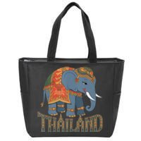 Cute Cartoon Thailand Elephant Unique Chang Lovely Gift Crew Zip Tote Bag