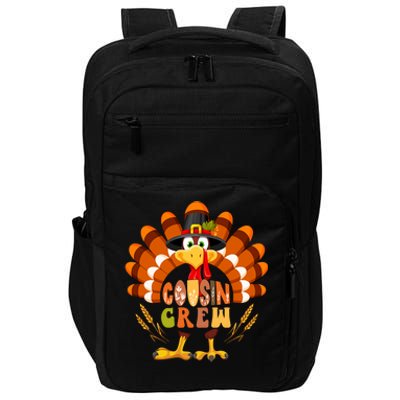 Cousin Crew Thanksgiving Turkey Fall Costume Family Gift Impact Tech Backpack