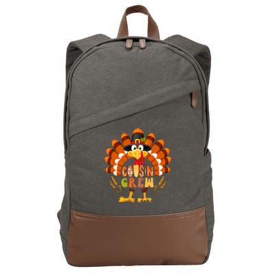 Cousin Crew Thanksgiving Turkey Fall Costume Family Gift Cotton Canvas Backpack