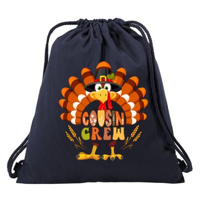 Cousin Crew Thanksgiving Turkey Fall Costume Family Gift Drawstring Bag