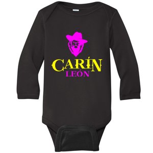 Carin Corridos Tumbados Belicos Leon Mexico Pink Baby Long Sleeve Bodysuit