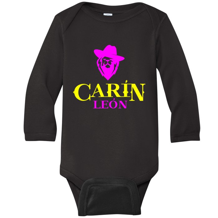 Carin Corridos Tumbados Belicos Leon Mexico Pink Baby Long Sleeve Bodysuit