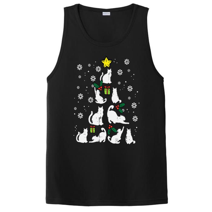 Cats Christmas Tree Cute Cat Lover Xmas Winter PosiCharge Competitor Tank