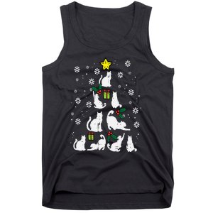 Cats Christmas Tree Cute Cat Lover Xmas Winter Tank Top