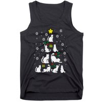 Cats Christmas Tree Cute Cat Lover Xmas Winter Tank Top