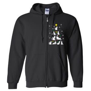 Cats Christmas Tree Cute Cat Lover Xmas Winter Full Zip Hoodie