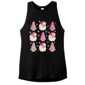 Coquette Christmas Tree Cake Santa Claus Christmas Bow Ladies PosiCharge Tri-Blend Wicking Tank