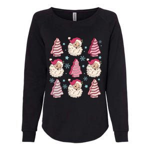 Coquette Christmas Tree Cake Santa Claus Christmas Bow Womens California Wash Sweatshirt