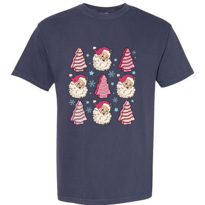 Coquette Christmas Tree Cake Santa Claus Christmas Bow Garment-Dyed Heavyweight T-Shirt