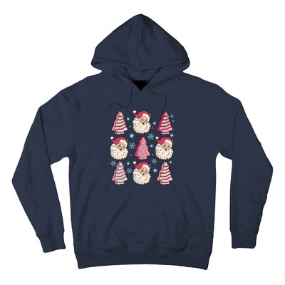 Coquette Christmas Tree Cake Santa Claus Christmas Bow Hoodie