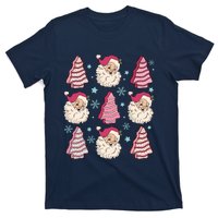 Coquette Christmas Tree Cake Santa Claus Christmas Bow T-Shirt