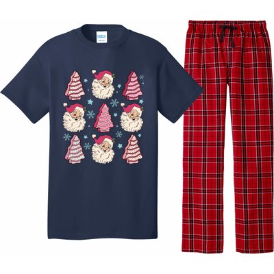 Coquette Christmas Tree Cake Santa Claus Christmas Bow Pajama Set