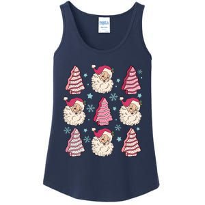 Coquette Christmas Tree Cake Santa Claus Christmas Bow Ladies Essential Tank