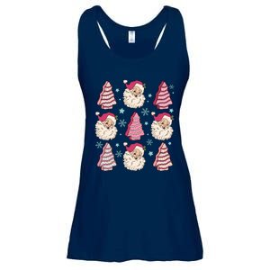 Coquette Christmas Tree Cake Santa Claus Christmas Bow Ladies Essential Flowy Tank