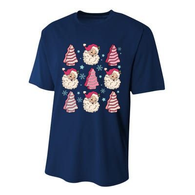 Coquette Christmas Tree Cake Santa Claus Christmas Bow Performance Sprint T-Shirt