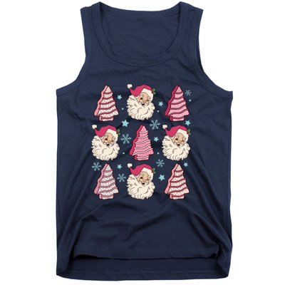 Coquette Christmas Tree Cake Santa Claus Christmas Bow Tank Top