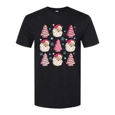 Coquette Christmas Tree Cake Santa Claus Christmas Bow Softstyle CVC T-Shirt