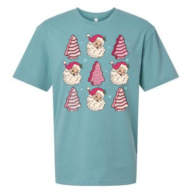 Coquette Christmas Tree Cake Santa Claus Christmas Bow Sueded Cloud Jersey T-Shirt