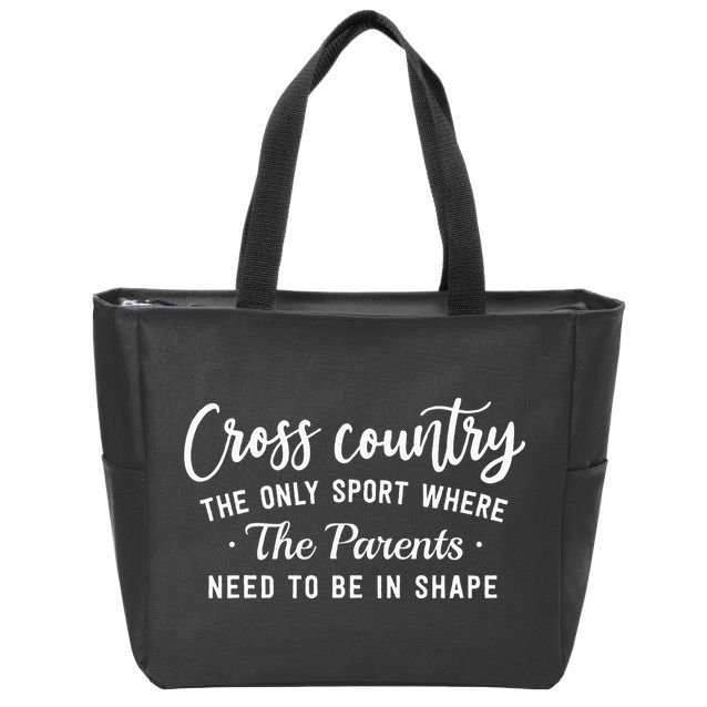 Cross Country The Only Sport Where The Parents Be In Shape Zip Tote Bag