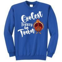 Cute Coolest Turkey In Town Thanksgiving Autumn Fall Design Cute Gift Sweatshirt