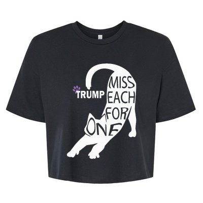 Cat Cute Trump One For Each Bella+Canvas Jersey Crop Tee