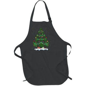 Cannabis Christmas Tree Xmas Funny Smoking Weed Marijuana Full-Length Apron With Pockets