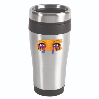 Crying Colorful Tears Sad Eyes 16oz Travel Tumbler