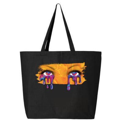 Crying Colorful Tears Sad Eyes 25L Jumbo Tote