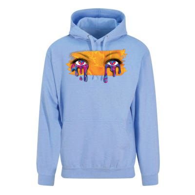 Crying Colorful Tears Sad Eyes Unisex Surf Hoodie