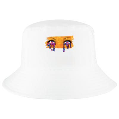 Crying Colorful Tears Sad Eyes Cool Comfort Performance Bucket Hat